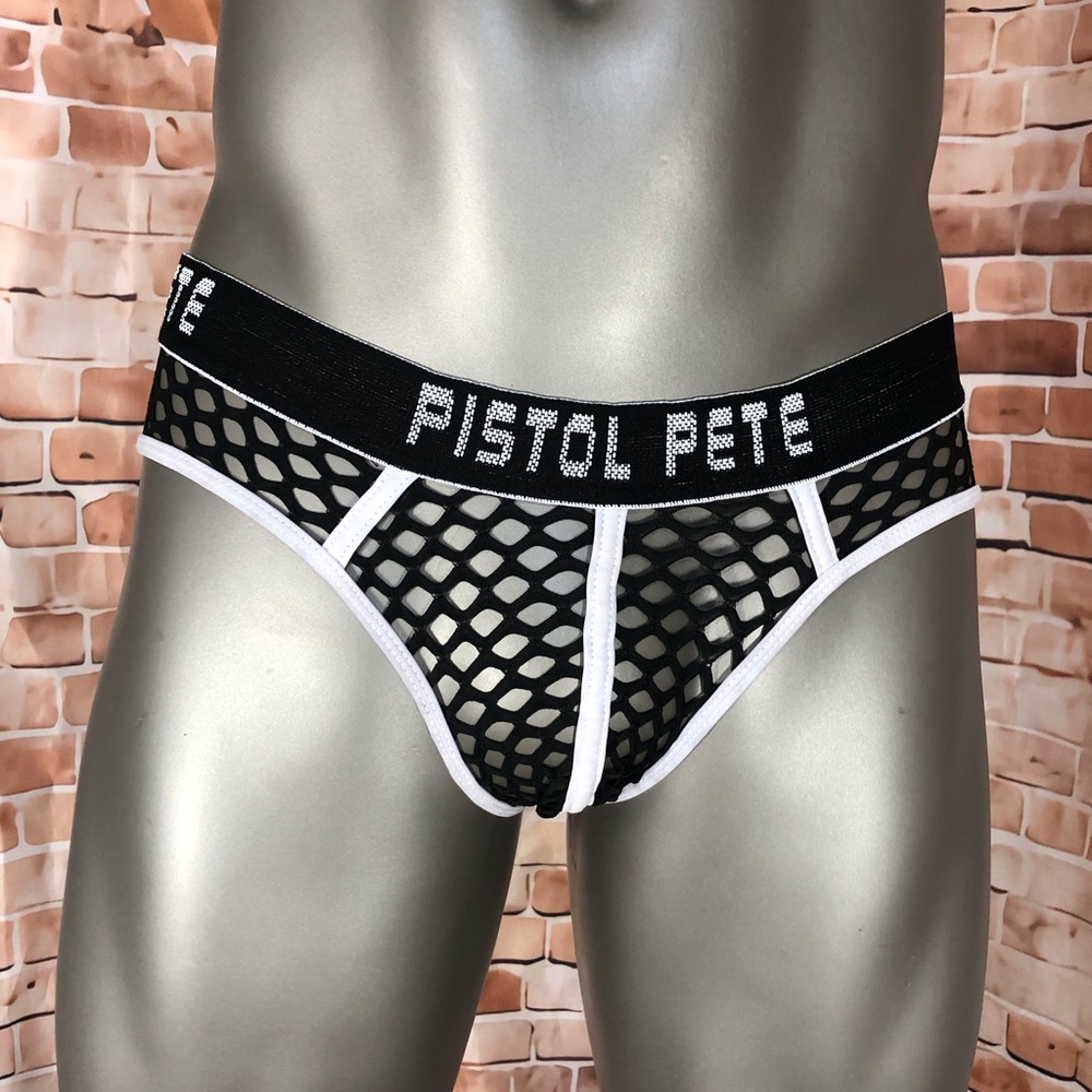 Men's Black Mesh Underwear by Pistol Pete